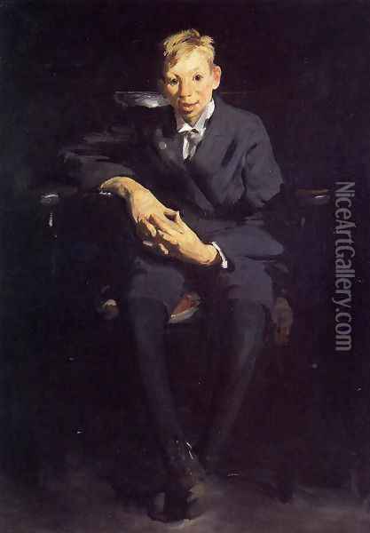 Frankie The Organ Boy Oil Painting - George Wesley Bellows