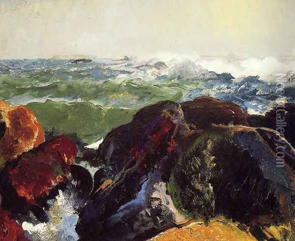 Monhegan Island Oil Painting - George Wesley Bellows