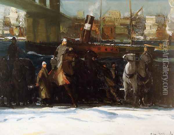 Snow Dumpers Oil Painting - George Wesley Bellows