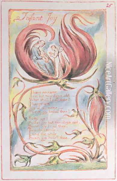 Songs of Innocence- Infant Joy, 1789 Oil Painting - William Blake