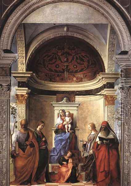 San Zaccaria Altarpiece Oil Painting - Giovanni Bellini
