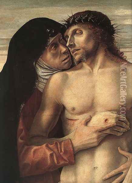 Pietà (detail) 1460 Oil Painting - Giovanni Bellini