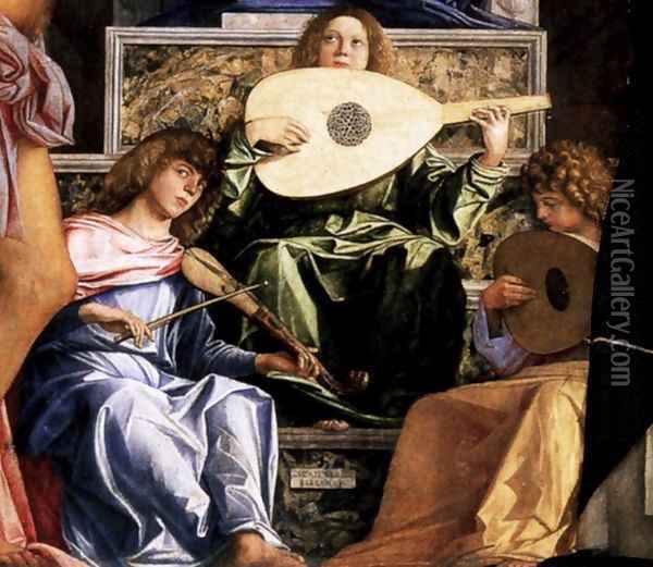 San Giobbe Altarpiece (detail) 5 Oil Painting - Giovanni Bellini