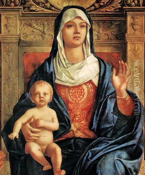 San Giobbe Altarpiece (detail) Oil Painting - Giovanni Bellini