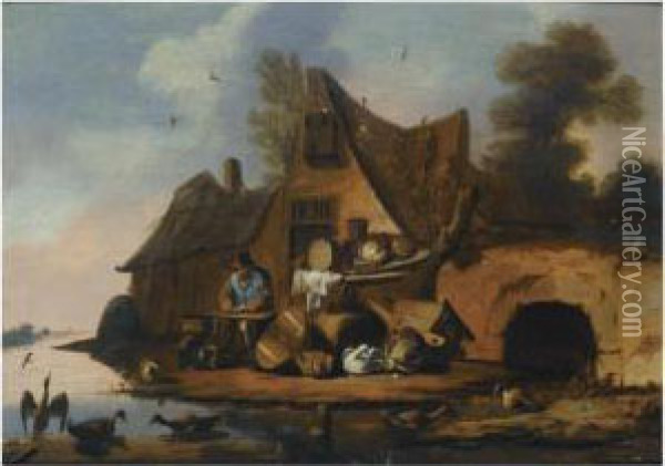 Delft 1682- Before 1691 Leiden Oil Painting - Adriaen Lievensz van der Poel