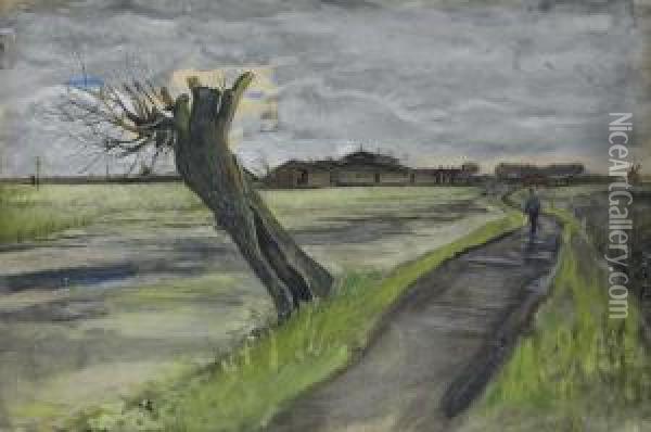 Pollard Willow Oil Painting - Vincent Van Gogh