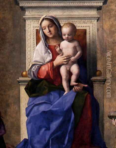 San Zaccaria Altarpiece (detail) 2 Oil Painting - Giovanni Bellini
