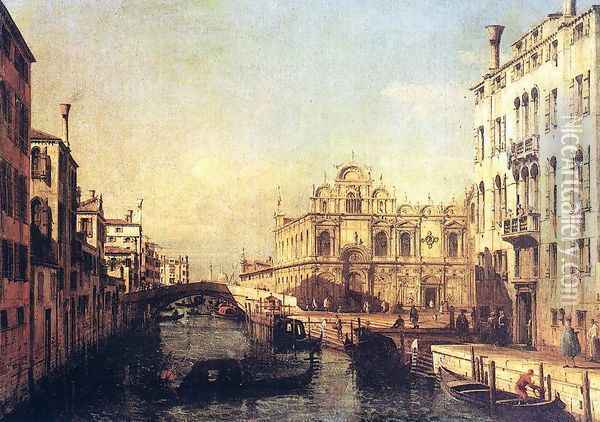 The Scuola of San Marco 1738-40 Oil Painting - Bernardo Bellotto