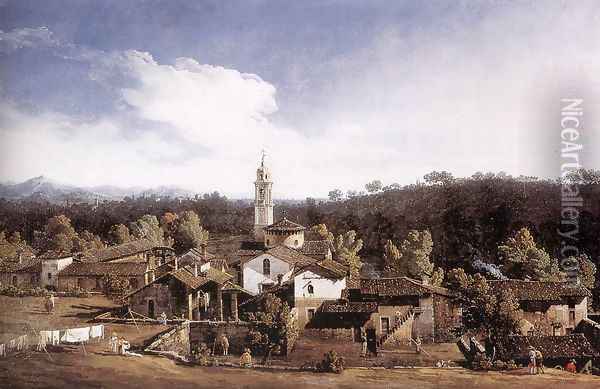 View of Gazzada near Varese 1744 Oil Painting - Bernardo Bellotto