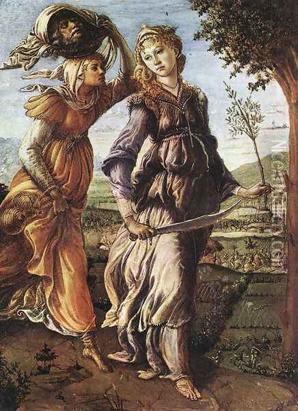 The Return of Judith to Bethulia c. 1472 Oil Painting - Sandro Botticelli