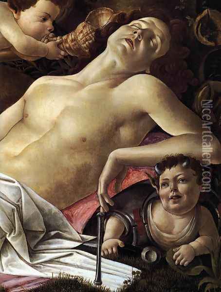 Venus and Mars (detail) c. 1483 Oil Painting - Sandro Botticelli