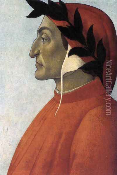 Portrait of Dante c. 1495 Oil Painting - Sandro Botticelli