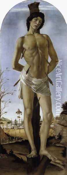 St Sebastian 1474 Oil Painting - Sandro Botticelli