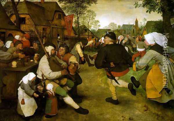 The Peasant Dance 1568 Oil Painting - Pieter the Elder Bruegel