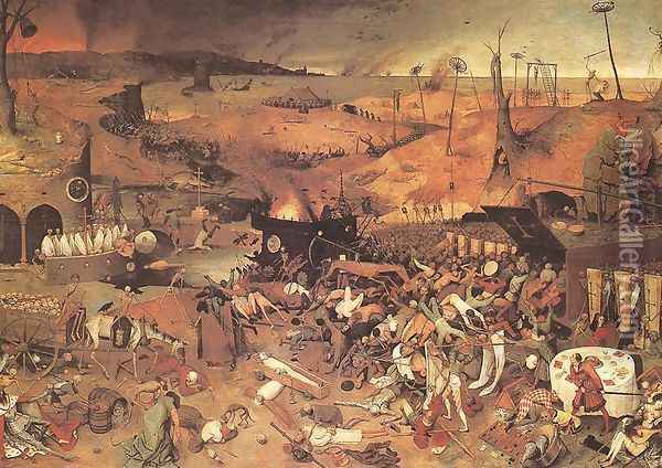 The Triumph of Death c. 1562 Oil Painting - Pieter the Elder Bruegel