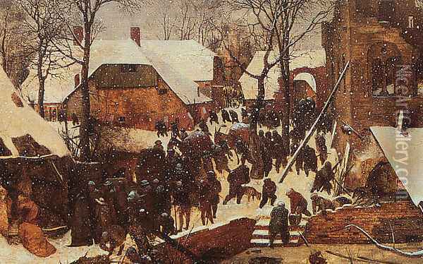The Adoration of the Kings in the Snow 1567 Oil Painting - Pieter the Elder Bruegel