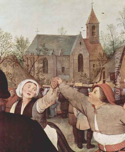 Farmers dance, Detail 1 Oil Painting - Pieter the Elder Bruegel
