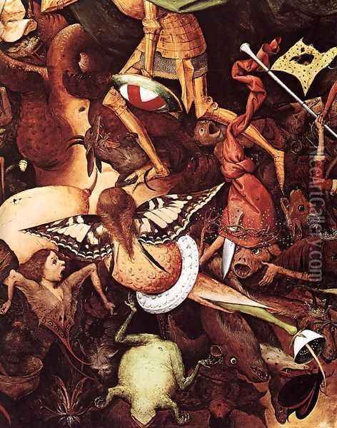 The Fall of the Rebel Angels (detail) Oil Painting - Pieter the Elder Bruegel