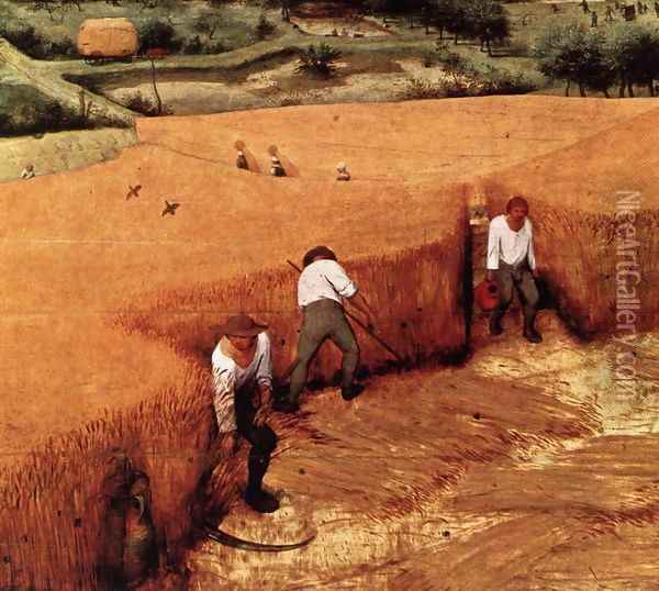 The Corn Harvest (detail) Oil Painting - Pieter the Elder Bruegel