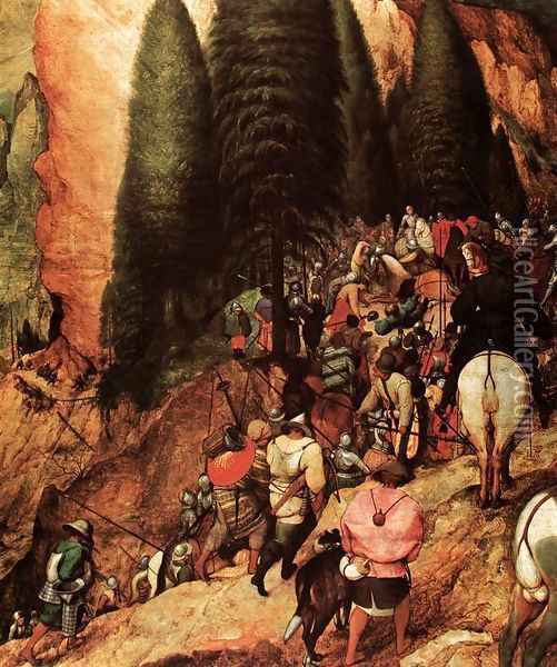 The Conversion of Saul (detail) 2 Oil Painting - Pieter the Elder Bruegel