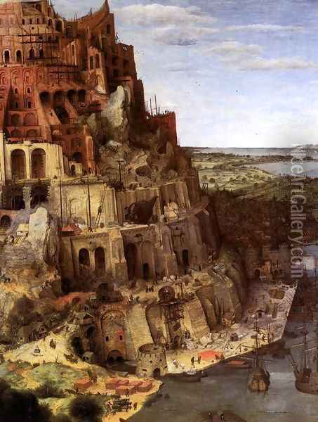 The Tower of Babel (detail) Oil Painting - Pieter the Elder Bruegel