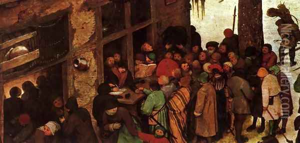 The Census at Bethlehem (detail) 9 Oil Painting - Pieter the Elder Bruegel