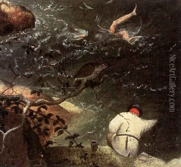 Landscape with the Fall of Icarus (detail) 2 Oil Painting - Pieter the Elder Bruegel