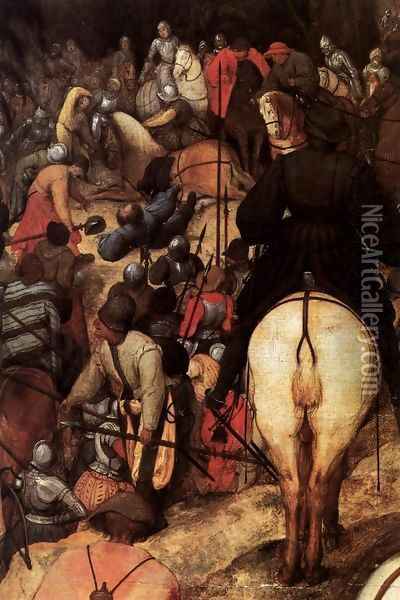 The Conversion of Saul (detail) 3 Oil Painting - Pieter the Elder Bruegel