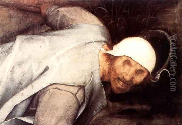 The Parable of the Blind Leading the Blind (detail) 3 Oil Painting - Pieter the Elder Bruegel