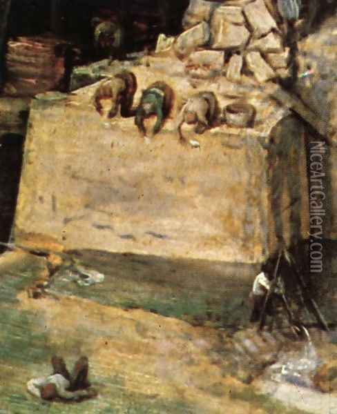The Tower of Babel (detail) 12 Oil Painting - Pieter the Elder Bruegel