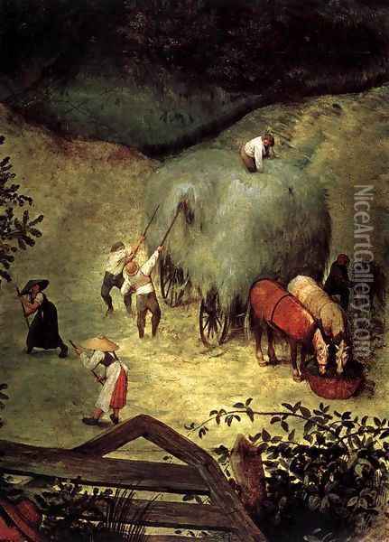 Haymaking (detail) Oil Painting - Pieter the Elder Bruegel