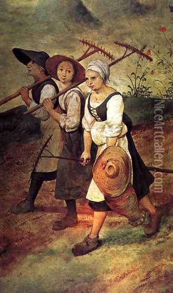 Haymaking (detail) 2 Oil Painting - Pieter the Elder Bruegel
