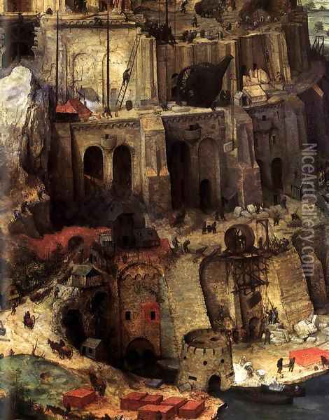 The Tower of Babel (detail) 4 Oil Painting - Pieter the Elder Bruegel