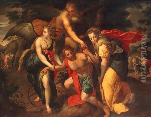 Allegory of the Three Ages of Man Oil Painting - Jacob De Backer