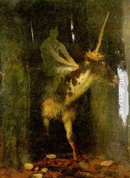 Silence of the Forest Oil Painting - Arnold Bocklin