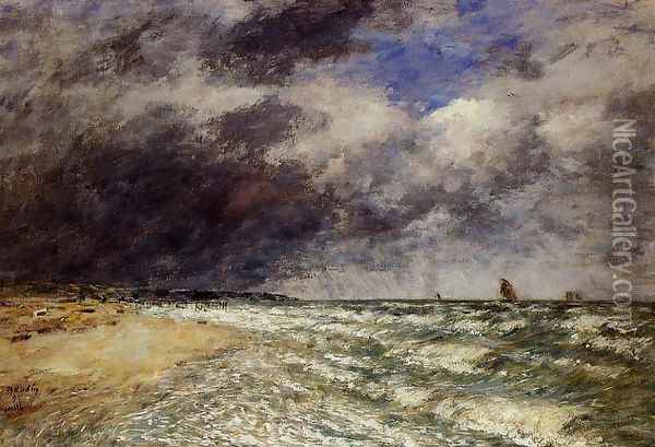 A Squall from Northwest Oil Painting - Eugene Boudin