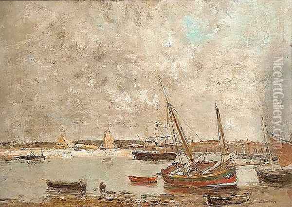 Camoret, the harbor 1876 Oil Painting - Eugene Boudin