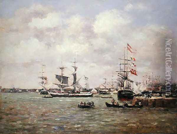 Antwerp, 1872 Oil Painting - Eugene Boudin