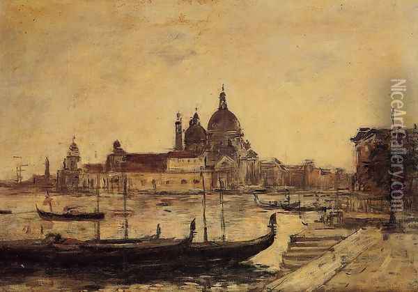 Venice, Le Mole et la Salute Oil Painting - Eugene Boudin