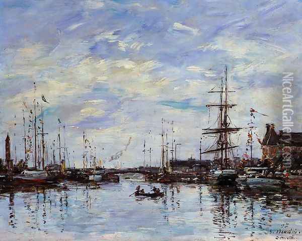 Deauville, the Harbor IV Oil Painting - Eugene Boudin