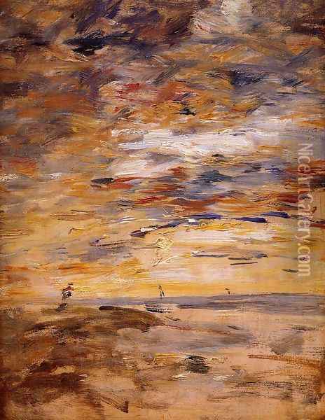 Sky at Sunset Oil Painting - Eugene Boudin