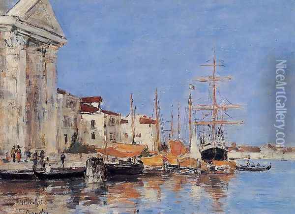 Venice, the Customs House Oil Painting - Eugene Boudin