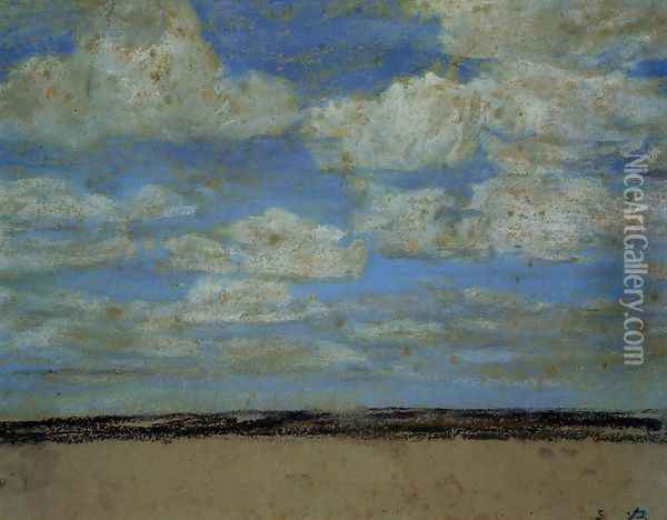 Fine Weather on the Estuary Oil Painting - Eugene Boudin
