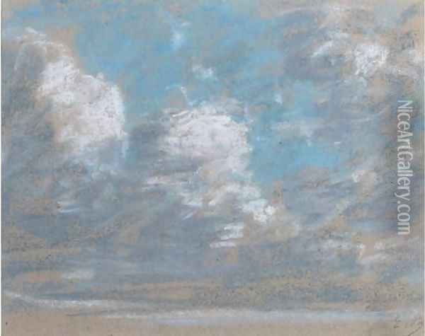 Etude de ciel Oil Painting - Eugene Boudin