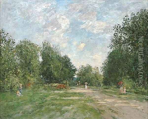 Le Parc Cordier à Trouville Oil Painting - Eugene Boudin
