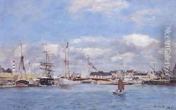 Deauville, Le bassin Oil Painting - Eugene Boudin