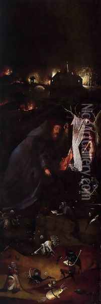 Hermit Saints Triptych (left panel) Oil Painting - Hieronymous Bosch