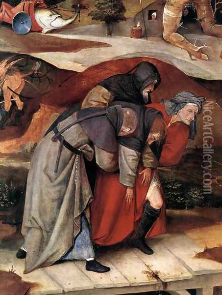 Triptych of Temptation of St Anthony (detail) 11 Oil Painting - Hieronymous Bosch