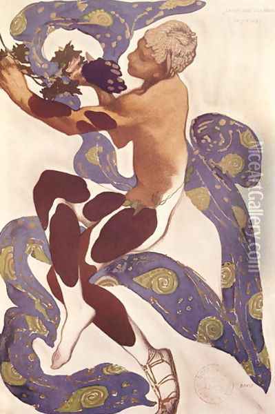 'L'Apres Midi d'un Faune', costume design for Nijinsky (1890-1950) from 'l'Art Decoratif de Leon Bakst' Oil Painting - Leon Samoilovitch Bakst