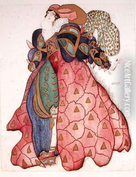 Costume design for the Ballet 'La Legende de Joseph', 1914 (6) Oil Painting - Leon Samoilovitch Bakst